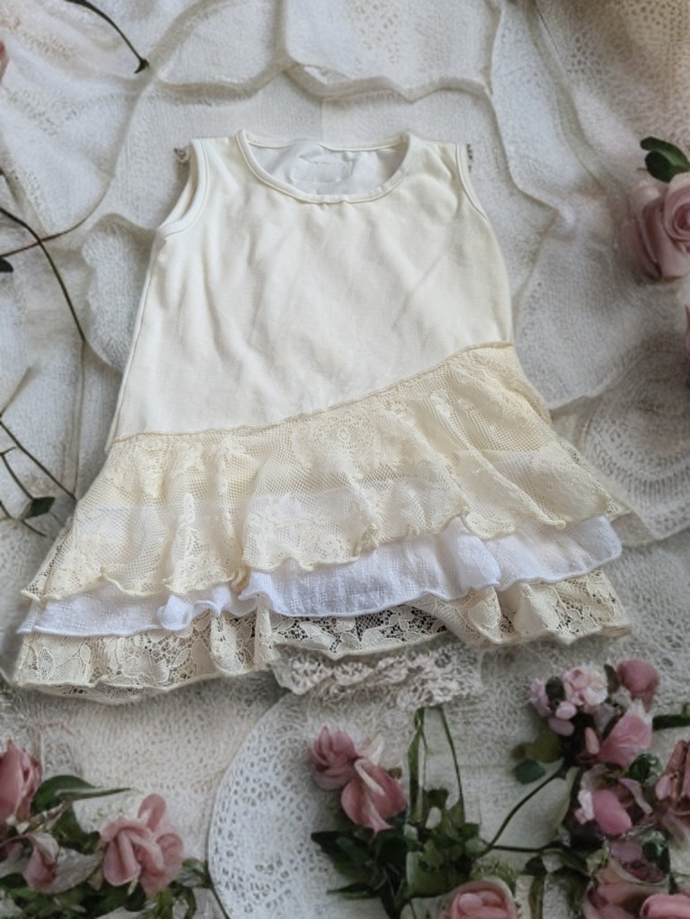 Persnickety Girls' Lace Layered Tunic Size 3T